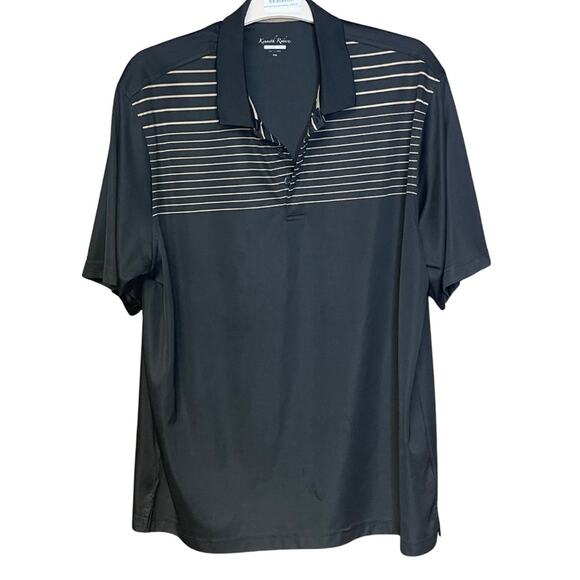 Kenneth Roberts men’s polo lightweight gold shirt black tan comfy size XXL - Picture 1 of 5
